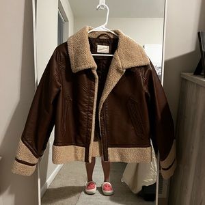 Sherpa Leather Jacket